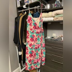 JCrew wrap strappy Hawaii dress .size 6.